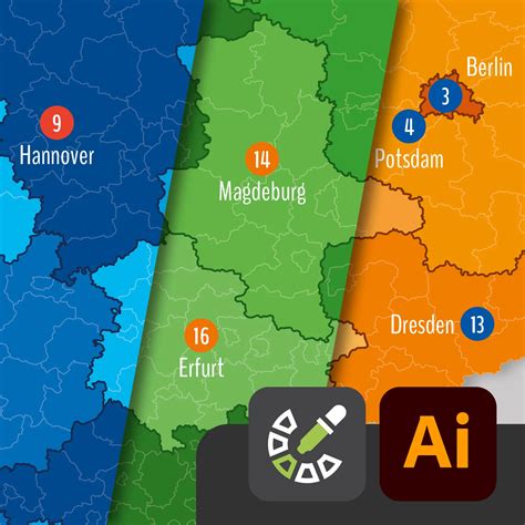 infografika zobrazujúca mapu Nemecka s rozdelením sviatkov podľa spolkových krajín