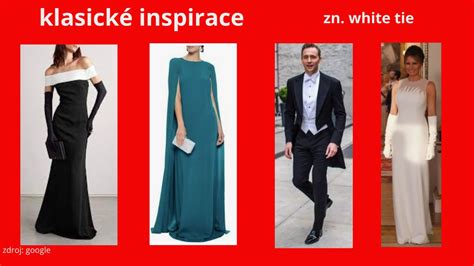 Infografika znázorňujúca prehľad štýlov dress codu od Casual po White Tie.