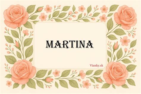 Ilustrácia silnej a odhodlanej ženy symbolizujúcej meno Martina