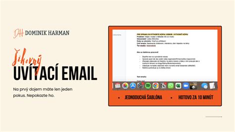 snímka obrazovky: vzorový uvítací e-mail