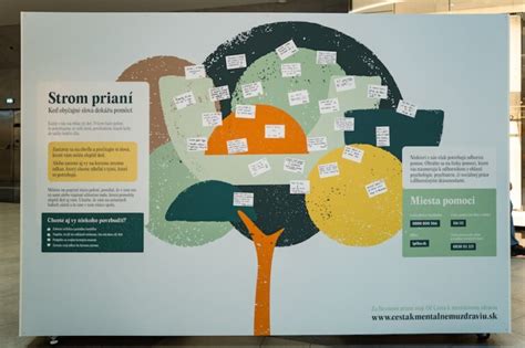 Schéma fungovania projektu Strom prianí v priestoroch verejných inštitúcií