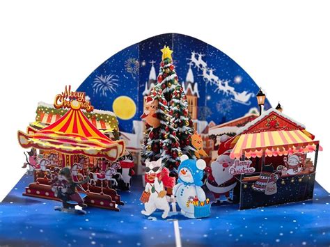 3D pohľadnica s vianočným medvedíkom