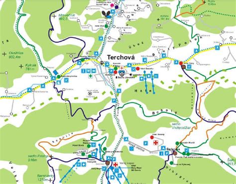 Mapa zobrazujúca polohu Terchovej v Malej Fatre
