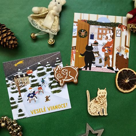 Ilustrácia vtipnej vianočnej pohľadnice s humoristickým motívom.