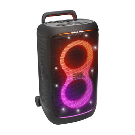 Detail konštrukcie JBL PartyBox 300 s protišmykovými nožičkami a madlami