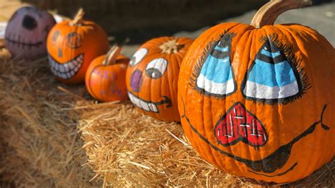 Tematické foto: maľované tekvice rôznych vzorov