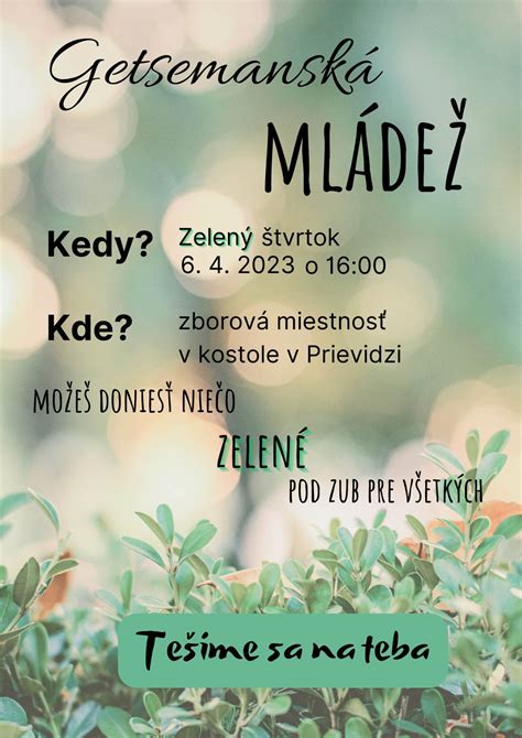 infografika znázorňujúca kľúčové udalosti Zeleného štvrtka: Posledná večera, umývanie nôh a modlitba v Getsemanskej záhrade