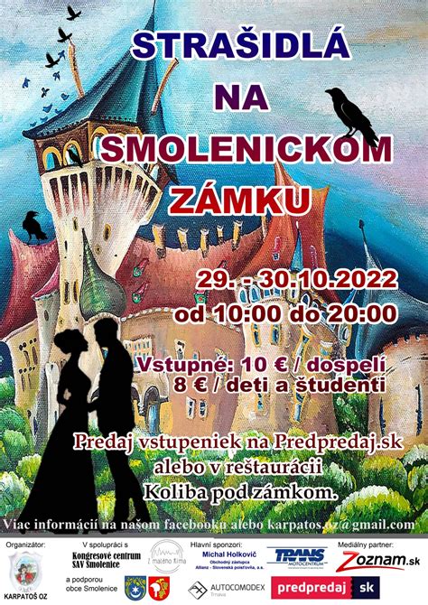 strašidlá na Smolenickom zámku s remeselnými trhmi