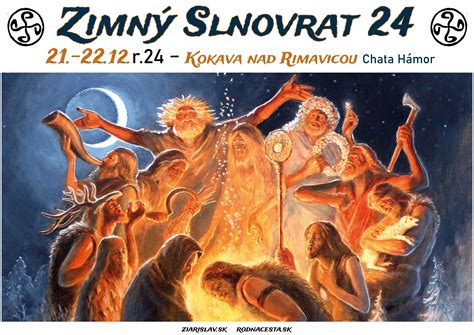 Ilustrácia pálenia Badnjaka počas zimného slnovratu u Slovanov