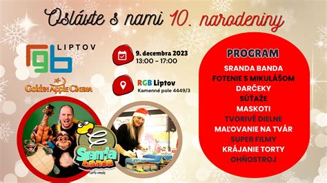 Obrázok oslavy 10. narodenín RGB Liptov a Multikina Golden Apple Cinema