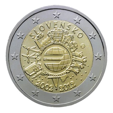 Tematické foto 2-eurových mincí k 30. výročiu vlajky EÚ