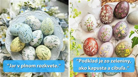 Ukážka veľkonočných vajíčok zdobených pierkami