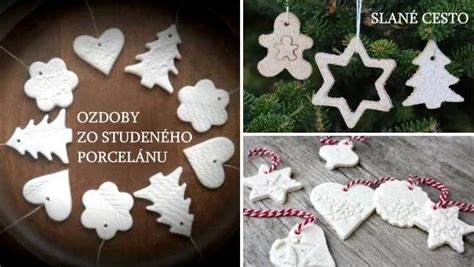 Rôzne hotové vianočné ozdoby zo slaného cesta