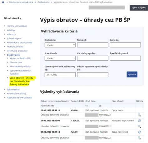 Tabuľka s prehľadom správnych poplatkov