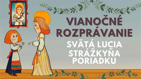 Historická ilustrácia: Svätá Lucia s palmou a sviečkou