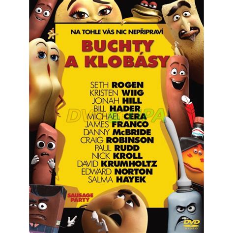 Infografika s hlavnými postavami filmu Buchty a klobásy a ich hlasovými hercami