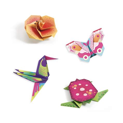 fotografia rôznych farebných origami papierov