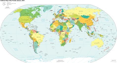 Stieracia mapa sveta s vyznačenými krajinami