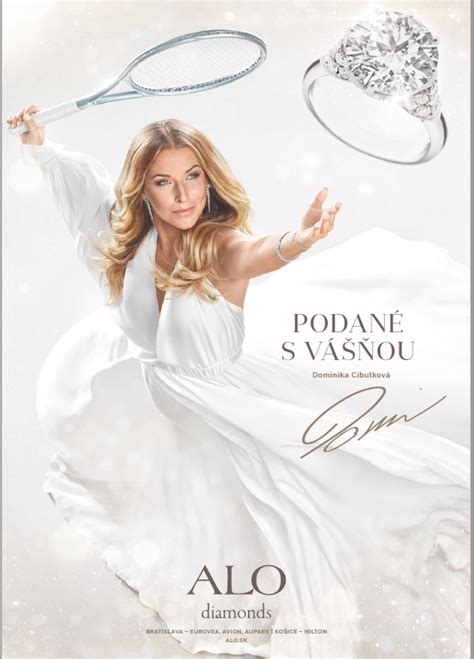 Dominika Cibulková so svadobnými šperkami Alo Diamonds