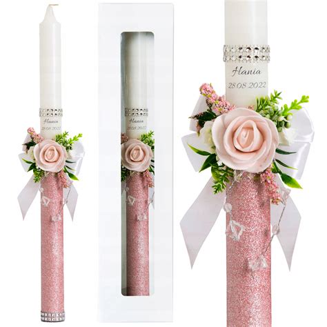 personalizovaná krstová sviečka s menom a dátumom