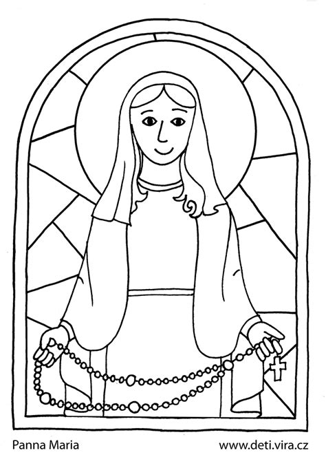Vystrihovacia omaľovánka Mária
