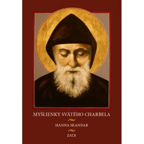 Zobrazenie svätého Charbela s knihou a krížom na pozadí libanonskej krajiny