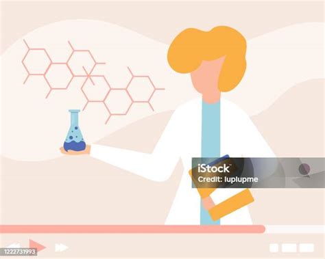 Ilustrácia chlapca vykonávajúceho bezpečný chemický experiment