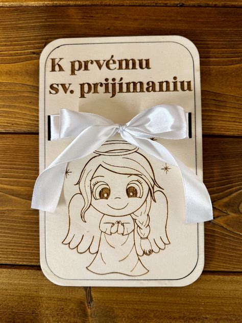 Zdobená obálka na peniaze k prvému svätému prijímaniu s personalizáciou