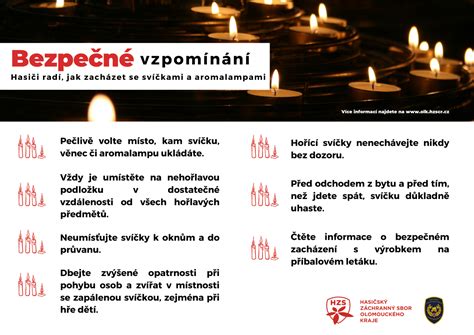 Ikony symbolizujúce bezpečnosť pri používaní sviečok: nenechávať bez dozoru, nehorľavý podklad, pevné uchytenie sviečky