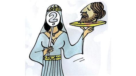 Ilustrácia: Scéna sťatia Jána Krstiteľa a Salome prijímajúca jeho hlavu