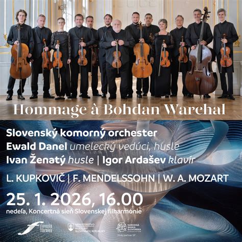 Fotografia Slovenského komorného orchestra Bohdana Warchala počas vystúpenia