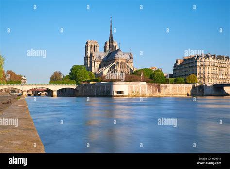Notre Dame Cathedral from the Seine riverbank