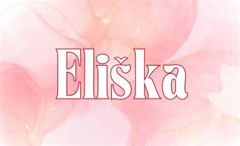 symbolické zobrazenie mena Eliška, biblické motívy alebo štylizovaný portrét