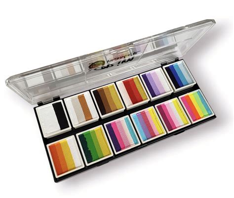 Infografika: Rôzne druhy farieb na maľovanie na tvár (lisované, krémové, ceruzky, split cakes, palety)