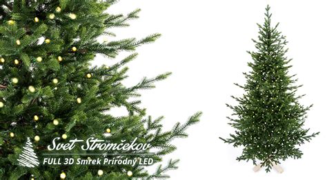 Infografika: Typy LED vianočných stromčekov (3D, PVC, zasnežené, zelené)