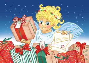 Ilustrácia Ježiška s darčekmi