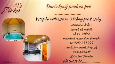 darčekový poukaz na wellness alebo kurz