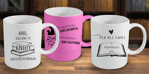 ilustrácia rôznych personalizovaných hrnčekov pre mužov s vtipnými nápismi alebo fotkami