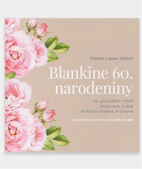 Obrázok s rôznymi typmi narodeninových pozvánok s prázdnymi miestami na text