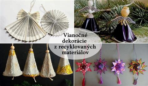 rôzne recyklované vianočné ozdoby