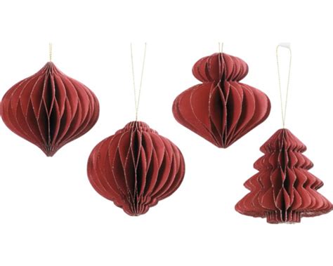 Rôzne papierové vianočné ozdoby