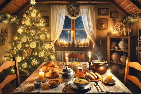 Infografika zobrazujúca tradičné slovenské novoročné zvyky, ako sú vianočka, zákaz prania a polnočný prípitok.