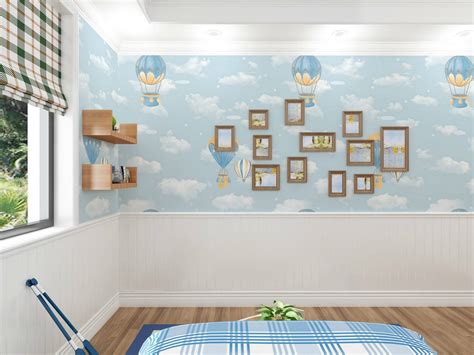 fotografia detskej izby vyzdobenej vianočnými vystrihovačkami