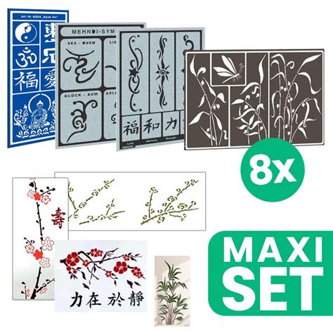 Rôzne motívy šablón pre maľovanie na sklo