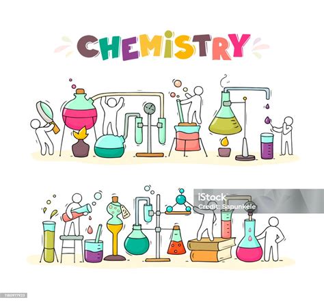 ilustrácia dieťaťa robí chemický experiment, vedecké súpravy
