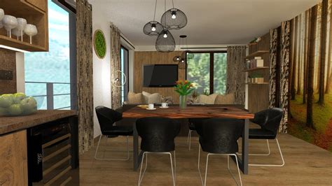 Fotografia interiéru útulnej chalúpky alebo apartmánu na Prednej Hore