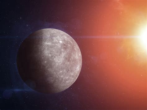 Infografika zobrazujúca planétu Merkúr a kamene jaspis a zafír