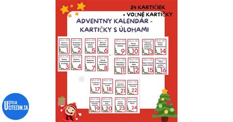 Ilustrácia vianočného adventného kalendára s omaľovánkami