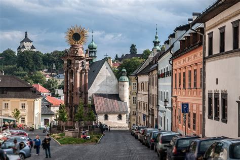 panoramatický výhľad na historické centrum Banskej Štiavnice