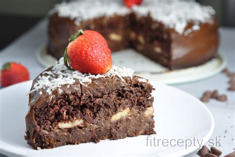 Zdravá banánovo-čokoládová ovsená torta